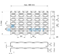 Profilové perforované rošty typ PSE